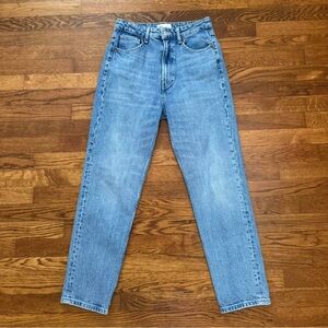 Zara Straight Leg Classic Blue Denim Jeans - Size 6